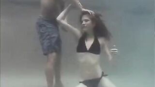 A holiday in the pool with an intense finish underwater