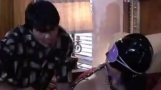 The mistress plays a BDSM game with her lover