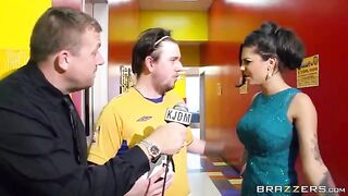 A girl was fucked by a bunch of guys in the crowd