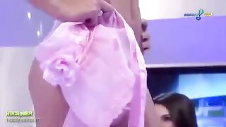 A hot and sexy fashion show of underwear on the catwalk