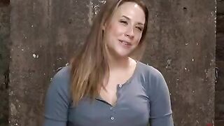 BDSM girl plays with a chair before beating and humiliating her maniac boyfriend