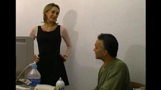 An old man fucked his younger sister, and she enjoyed it