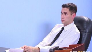 Two girls shared a man's dick at an interview, it was a good day