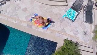 A negro with a huge cock fucks his neighbor, who has beautiful breasts