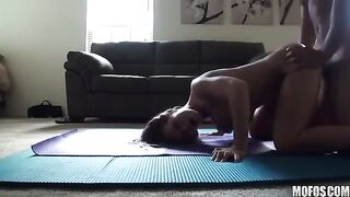 A hot guy is fucking his younger sister at her home in a steamy scene