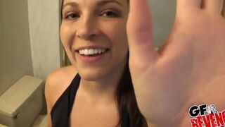 A beautiful girl had a quickie in the bathroom, it was amazing