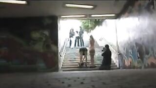 She was drunk, dilute and then she was fucked on the street