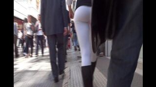 The camera followed the juicy Argentine ass with great interest