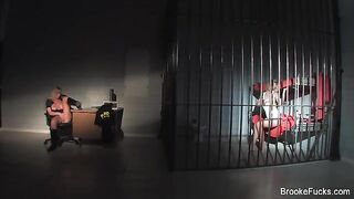 The guard caresses himself at work in his free time