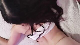 I got my dick covered in cum when she queefed on me