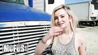 Stuck teen Lexi Lore gets fucked by Jesse Black in his truck