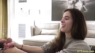 Fit slut Abbie Maley gets her pussy destroyed by James Deen
