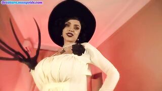 The Lady of Vampires Alcina Dimitrescu has sex with her man slave