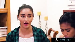 Two young students suddenly felt a sexual thirst in Girls Way