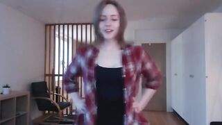 The girl was excited and could not masturbate with her thick toy