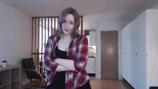 The girl was excited and could not masturbate with her thick toy