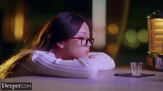 Petite hottie Lulu Chu gets her pussy filled with BBC by Deeper