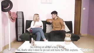 Juicy Latina Blanca from Venezuela gets her boobs covered with cum