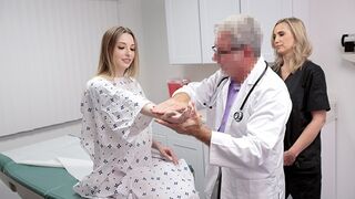 Pretty girl Ailee Anne gets fucked by her pervert doctor and assistant in a threesome