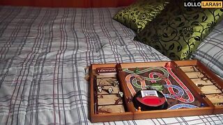 Gamer girl Lara Manara fucked on the couch while playing Jumanji