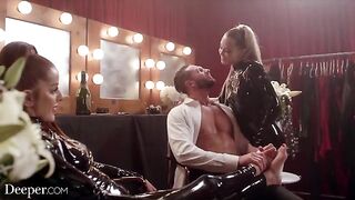 Avery and Vanna are having a threesome in latex attire