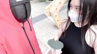 A hot Chinese girl participates in a twisted game with a dark twist