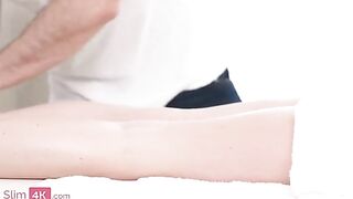 A masseur with a handsome face seduced his client, a sweet girl