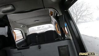 Cheeky Asian passenger pisses in the road in Fake Taxi