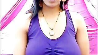The nipples on her tits are standing out due to her excitement