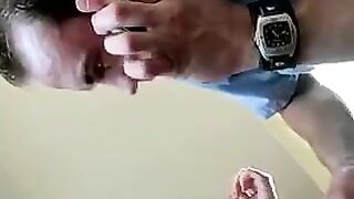 Fisting anal sex with a mobile phone and remote control