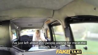 The bride changed her clothes with a taxi driver