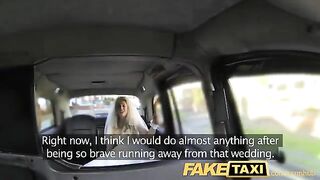The bride changed her clothes with a taxi driver