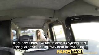 The bride changed her clothes with a taxi driver