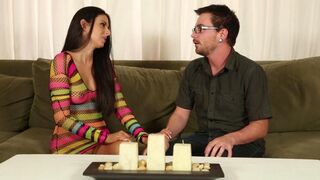 A hot girl is having fun with a botanist in a steamy massage