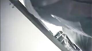 The hidden camera at the checkout captures steamy scenes under the skirt