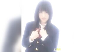 Asian schoolgirl masturbates in a sensual and erotic way to achieve orgasm