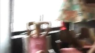 Peeping under the skirt of a hot teen