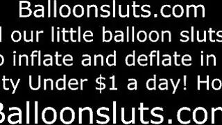 The girl caresses her breasts rubbing them on the bed