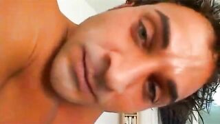 Threesome sex with an Italian guy and two beauties on the couch