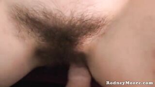 A neighbor with a natural hairy pussy finally got fucked