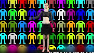 Sexy dancing with a bare chest in front of a crowd of men