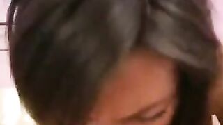 The cute Russian girl gently sits on a cock