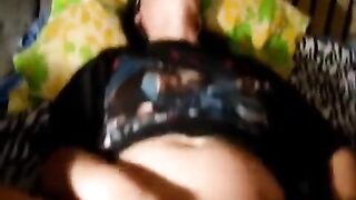 A cute minor girl shows her slim pussy and masturbates on camera