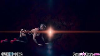 Tattooed beauty Christy Mack rubs her pussy in leather stockings