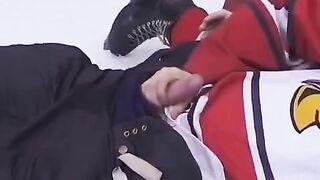The fan gave a hockey player her ass to fuck