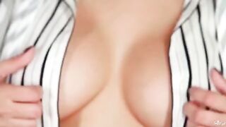 My breasts are a work of art, admire them while I play with them