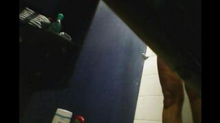 A girl has no shame and cums in the shower in front of a camera