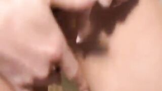 An older guy is worried about his girlfriend, but she knows what to do to calm him down
