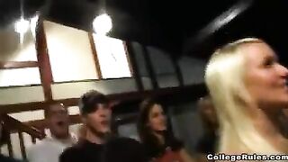 A group of hot chicks getting fucked after drinking at a party