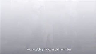 Babe-anime has sex with two huge monsters, a scene straight out of a wild fantasy